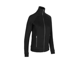 Sort ID Identity ID Cardigan 0629 i str. 2XL med gennemgående lynlås og diskrete sidelommer.