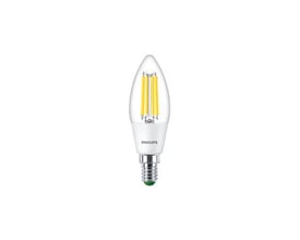 Philips LED kerte Ultra Efficient med E14 sokkel, 2,3W, 485lm og 4000K neutral hvid lys.