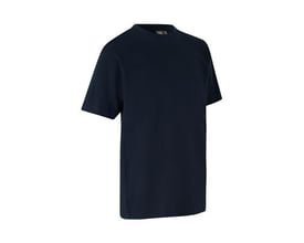 ID Identity T-TIME T-shirt til børn i navy blå, størrelse 2/3, med rund hals og korte ærmer, vist forfra på hvid baggrund.