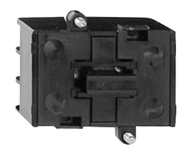 Schneider Electric kontaktelement med 3 NC kontakter til XAC serie nødstop, sort plast med metal terminaler.