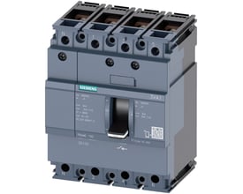 Siemens 4-polet maksimalafbryder FS160, 100A, med tydeligt mærkat '160A' på den sorte vippekontakt og 'Siemens' logo.