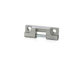 WindowMaster kædebeslag WAB 801 med pasbolt, set forfra med to runde monteringshuller.