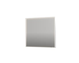 Sanibell INK SP19 LED spejl, 90x80 cm, med lys langs kanten og en mathvid aluramme.