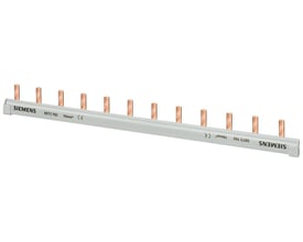 Siemens PIN skinne 10mm² 3PN 6X AFD+6XCOMP, 1-faset med 56 ben i isoleringsgrå og kobberterminaler.