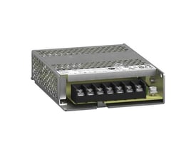 Schneider Electric Modicon Power ABLP strømforsyning, 24V 4,5A, med 6 terminaler og perforeret metalkabinet.