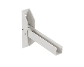 Wibe Mita LW Vægkonsol PC1 i 200 mm dybde, vist fra siden med monteringshuller.