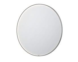 Sanibell INK SP24 rundt LED spejl Ø120 cm med børstet rustfri stål og aluramme. Belysningen lyser fra kanten.