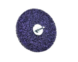 Ironside Ceramic grovrenserondel med lilla, porøs rund skive og metalspindel til montering i boremaskine.
