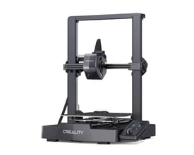 Creality Ender-3 V3 SE 3D printer, en grå maskine med et printområde på 220x220x250mm, vist på en hvid baggrund.