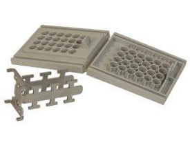CommScope BUDI-M forseglingsblok med beslag, designet til 24 kabler op til Ø7,0mm med push-through silikoneforsegling.