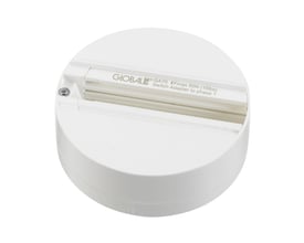 Global GA70-3 loftroset i hvid (RAL 9010) til 3-faset strømskinne, set ovenfra.