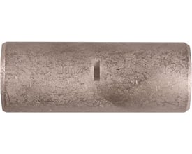 Elpress Cu-pressemuffe KSF400A, fortinnet kobber til 400mm2 kabel med synligt inspektionshul og markering.