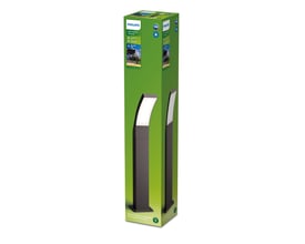 Philips Lighting Splay pullert i antracit med 12W LED og 2700K lysfarve på grøn emballage.