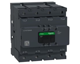Schneider Electric TeSys Deca Advanced 4-polet kontaktor med 200-500V AC/DC spole og 1NO+1NC hjælpekontakter.