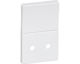 LK FUGA stikkontakt uden jord og med 1-polet afbryder i hvid, 1½ modul, med antibakteriel overflade.