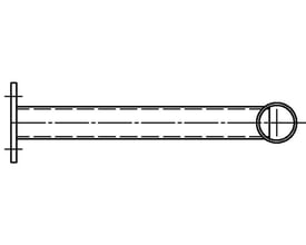 Teknisk tegning af vægarm med 0,4 meters udlæg og 0,3 meters højde, der viser monteringsdetaljer og dimensioner for Ø60 mm armaturer.