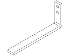Cubic skinneforbindelse FB240480T med 6P og 8P forbindelser, vist som en L-formet metalkomponent.
