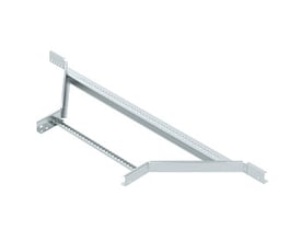 OBO Bettermann T-stykke Add-on, set fra siden, viser den galvaniserede stålkonstruktion og dimensionerne 60x600 mm.