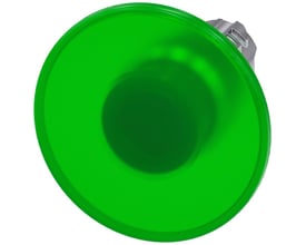Siemens SIRIUS ACT grøn trykknap, rund, metal, højglans finish og 22 mm monteringsdiameter.