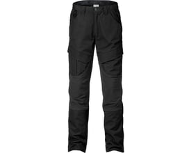 Kansas Fristads servicebukser 2526 i sort, str. D96, med stretchpaneler bagpå og praktiske lommer foran.