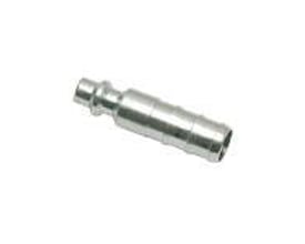 Parker koblingsnippel med slangenippel i forzinket stål, ØD 4mm og DN 5mm.