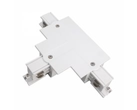 SpectrumLED LED-loftlampe med en hvid, T-formet plastdel, synlige skruer og tilslutninger.