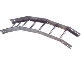 Legrand vertikalbøjning til kabelstige MEDIUM GLO-4, 400 mm bred og varmgalvaniseret for holdbarhed.