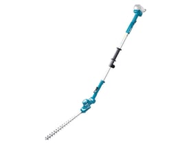 Makita 18V LXT stanghækkeklipper med teleskopskaft og ergonomisk greb, klar til brug.