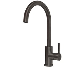 Lavabo Kubus 140 RS køkkenarmatur i PVD Dark Bronze, rustfrit stål med C-tud og rund betjeningspind.