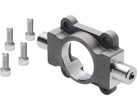 Festo svingtapflange ZNCF-125 med fire monteringsskruer til pneumatikcylindre, lavet af metal.