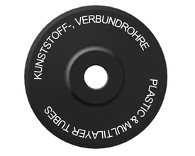 Ironside skærehjul til plast, 30 x 6,2 mm, set forfra med rundt sort hjul og centralt hul.