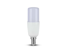 V-TAC T37 VT-248 LED-pære med E14 fatning i hvid plast og mat diffusor.