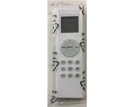 Hvid fjernbetjening til Solar Plus MSA serien indpakket i gennemsigtig plastik med genbrugssymboler.