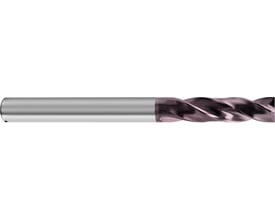 Gühring fladbor Ø12 mm set fra siden med lige skaft og spiralformet skærende ende.