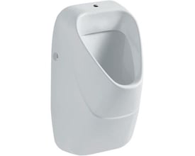 Geberit urinal Alivio, hvid, med en dybde på 34 cm og et elegant, moderne design.