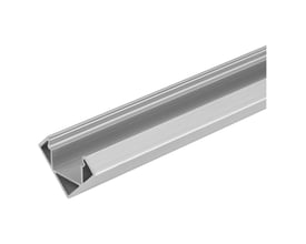 Ledvance specialprofil 3 i aluminium, vinkel 45 grader, 18x18mm og 2 meter lang, med synlige riller.
