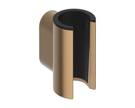 Hansgrohe vægholder i metal med børstet bronzefinish, designet til at holde en håndbruser.