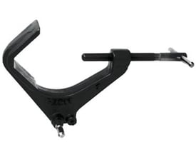 Rems rørholder 4" med sort finish og synligt mærke, vist med spindelen udskudt og klar til brug.