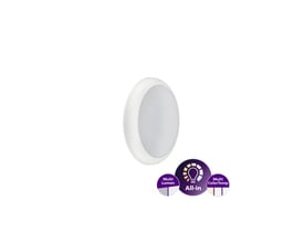 Philips Lighting Ledinaire WL070V gen 2 All-In er et hvidt, rundt væg- og loftarmatur med opal lysflade.