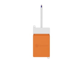 Ledvance 5P-konnektorboks til Panel Gen2 med hvid ledning og orange, rektangulært låg.