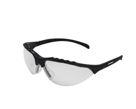 Activewear Twister 4060 sikkerhedsbrille med klar linse og sort stel, vist skråt forfra.