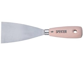 Vikan spartel på 4 cm med hård stålklinge og komfortabelt træhåndtag, mærket 'SPEKTER'.