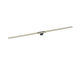 Geberit CleanLine80 afløbsrende i champagnefarvet metal med integreret rist, 1300mm lang og 100mm bred.