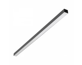 SpectrumLED kontorlampe på 120 cm med lang, sort profil og hvid lysflade, justerbar watt og CCT.