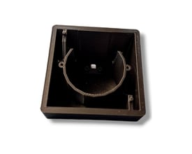 Top-down view af LightSolutions 35 graders bordstander til Shelly Wall Display i sort 3D-printet materiale.