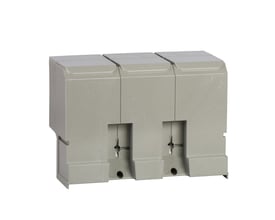 Schneider Electric klemmeafskærmning 3P NS/INS i grå plast, designet til Compact NS630b-1600 seriens kontakter.