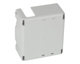 Legrand dåse til underramme i halogenfri plast, 60 mm bred, med udskæringer til montering.