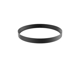 Lav sort dekorring fra NVC Lighting til Amarillo-plafond Ø360 mm, vist skråt ovenfra med åben midte.