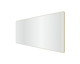 Loevschall Refine spejl 55 x 160 cm med smuk ramme i børstet messing og hvid baggrund.