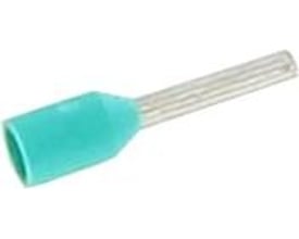 Elpress turkis isoleret terminalrør til 0,34 mm² leder med 8,0 mm kontaktflade og isolering af polypropylen.